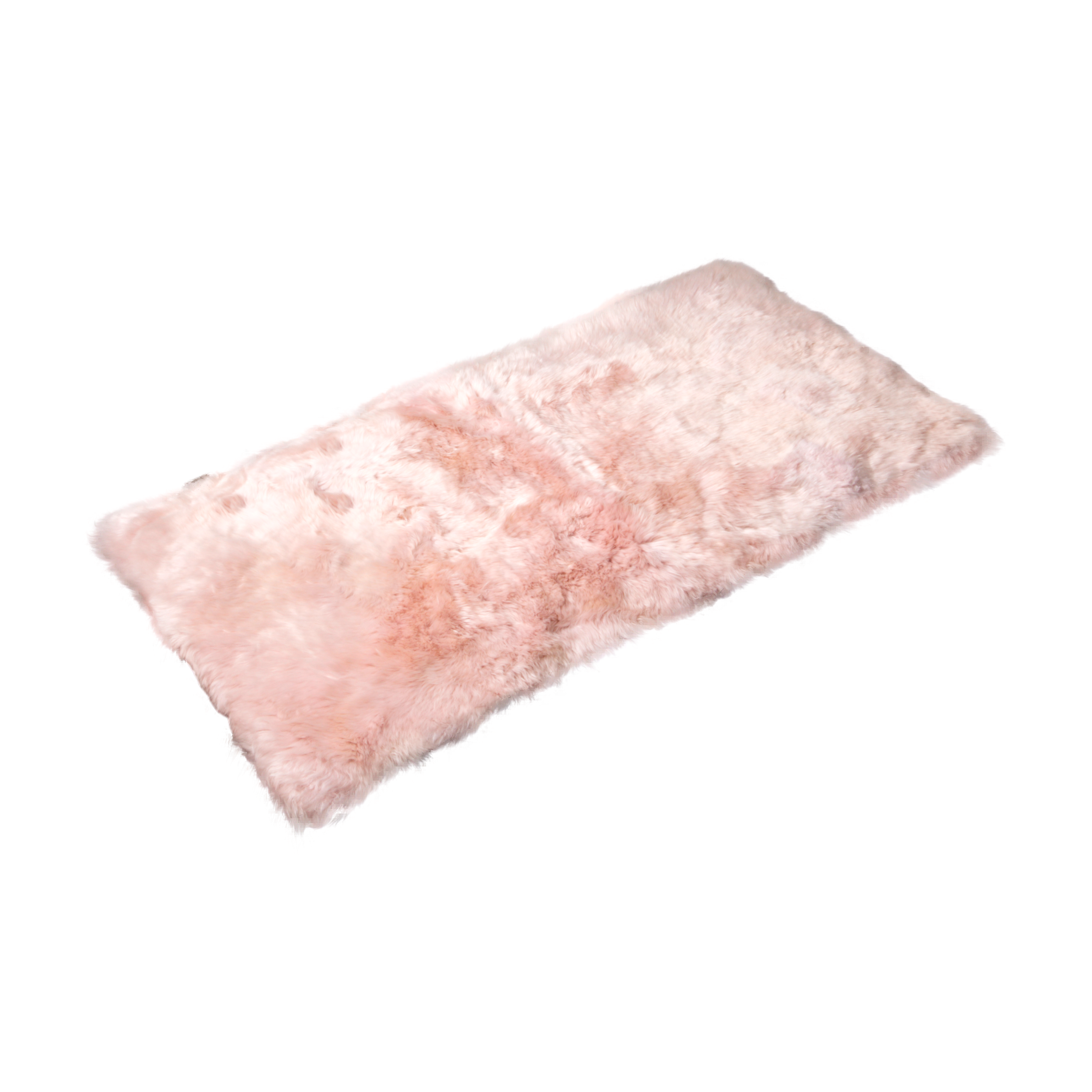 Pink Rectangle Sheepskin Rug - 70 x 140cm